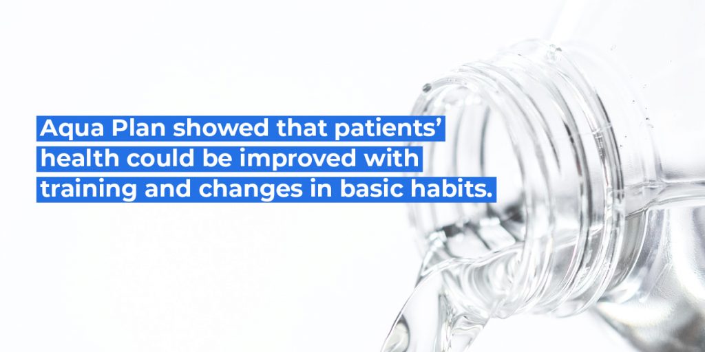 Aqua Plan showed that patients' health could be improved with training and changes in basic habits.